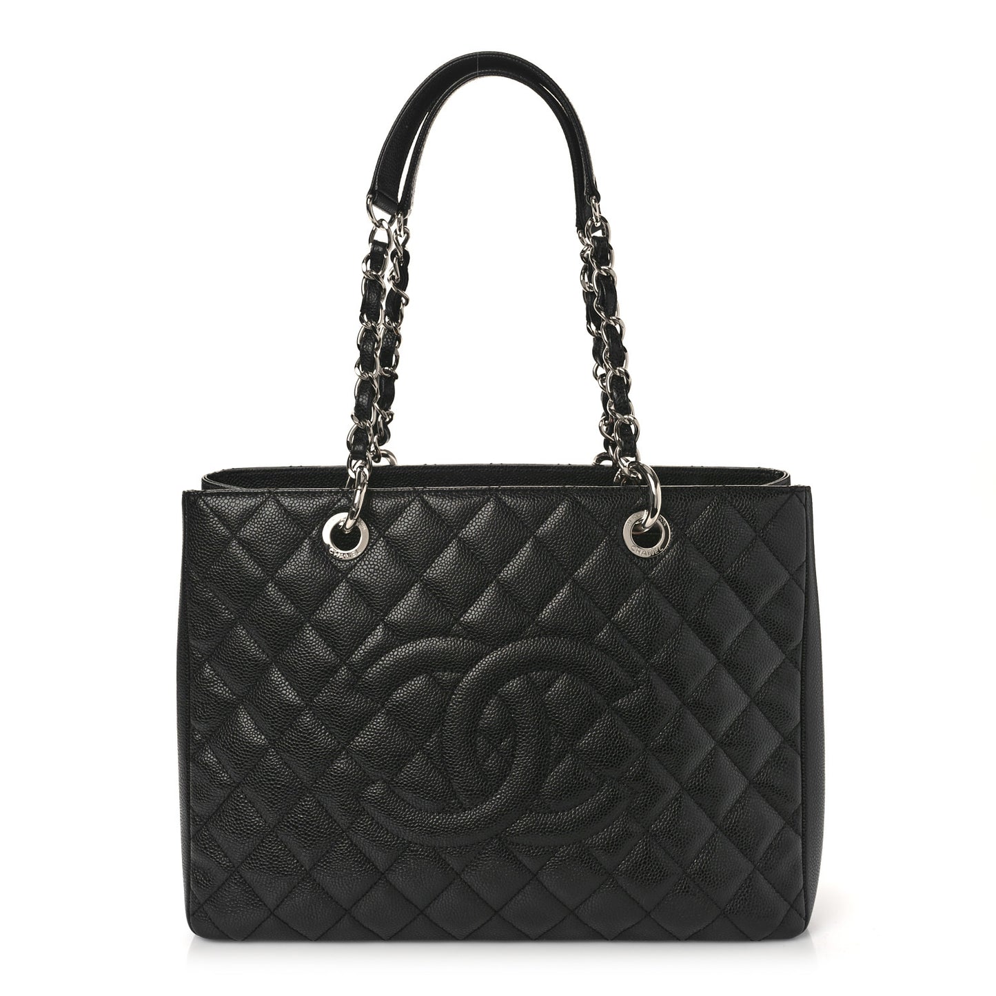 Caviar Quilted Grand Shopping Tote GST Black