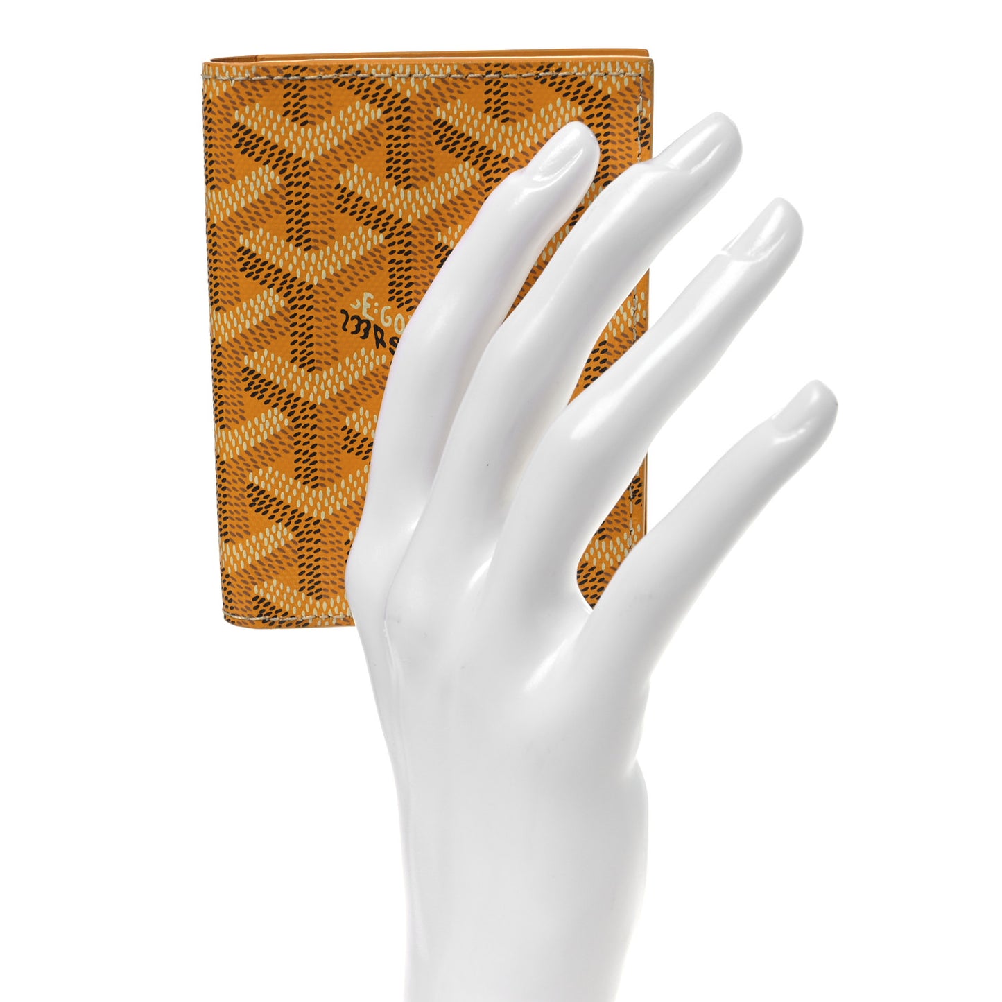 Goyardine Saint Marc Folding Card Case Yellow