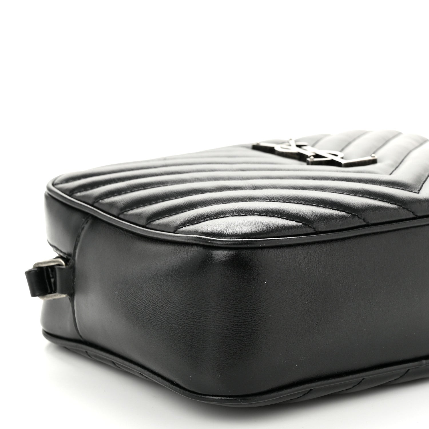 Saint Laurent Calfskin Matelasse Monogram Lou Camera Bag Black 9 of 11