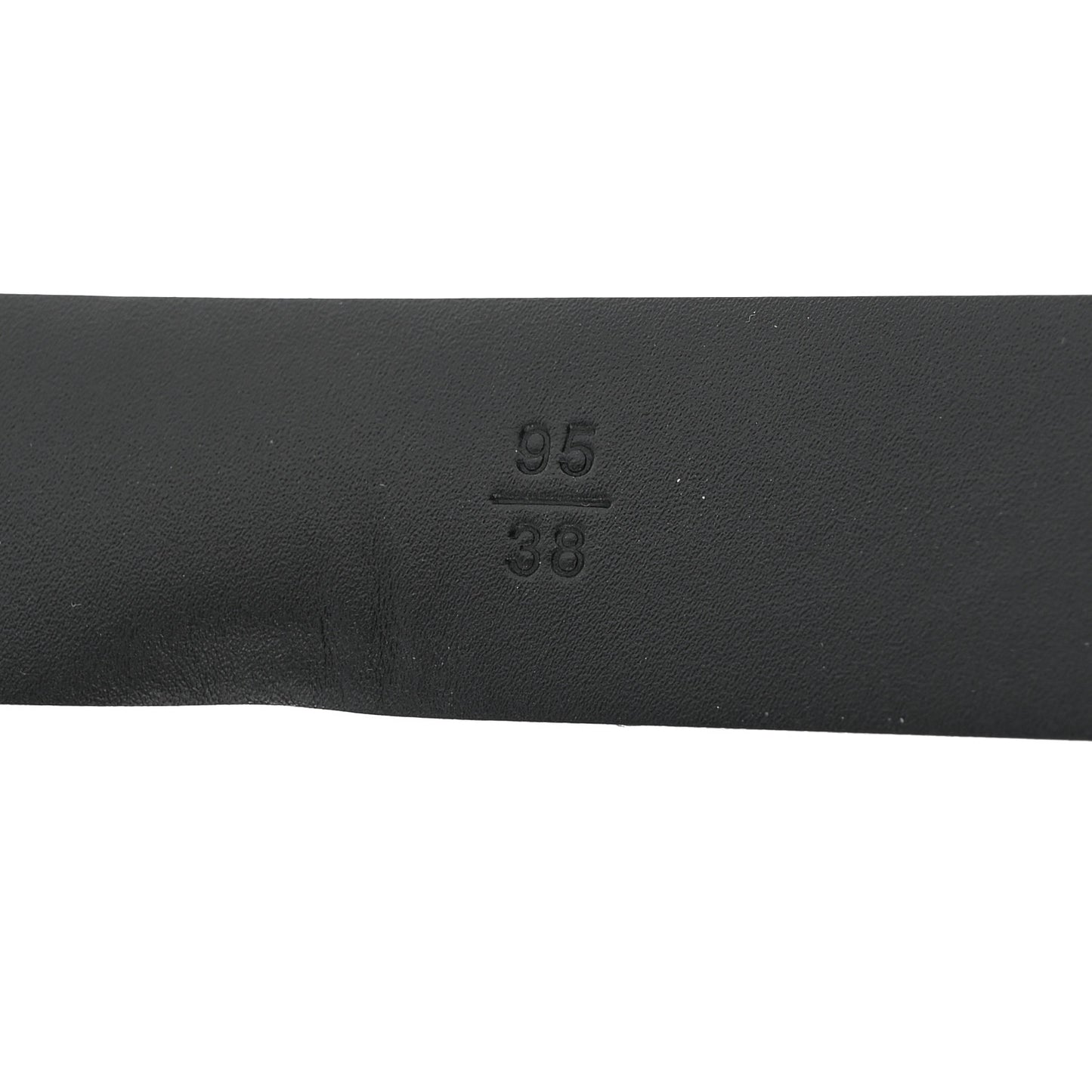 Calfskin Metal Enamel CC Belt 95 38 Black Golden