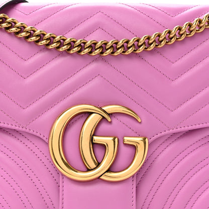 Gucci Calfskin Matelasse Medium GG Marmont Shoulder Bag Candy Mousse 8 of 10