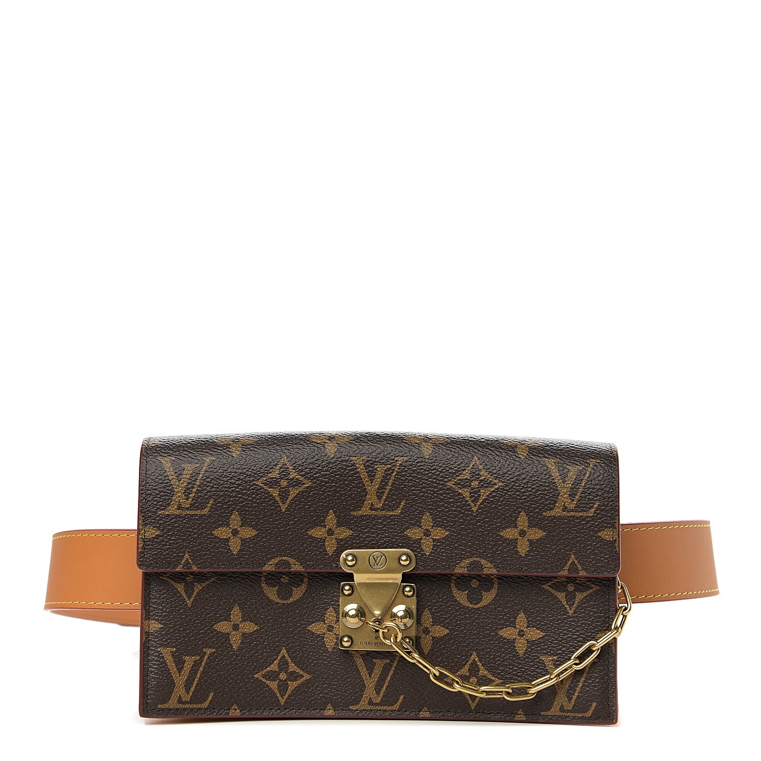 Louis Vuitton Monogram S Lock Belt Pouch MM 1 of 9