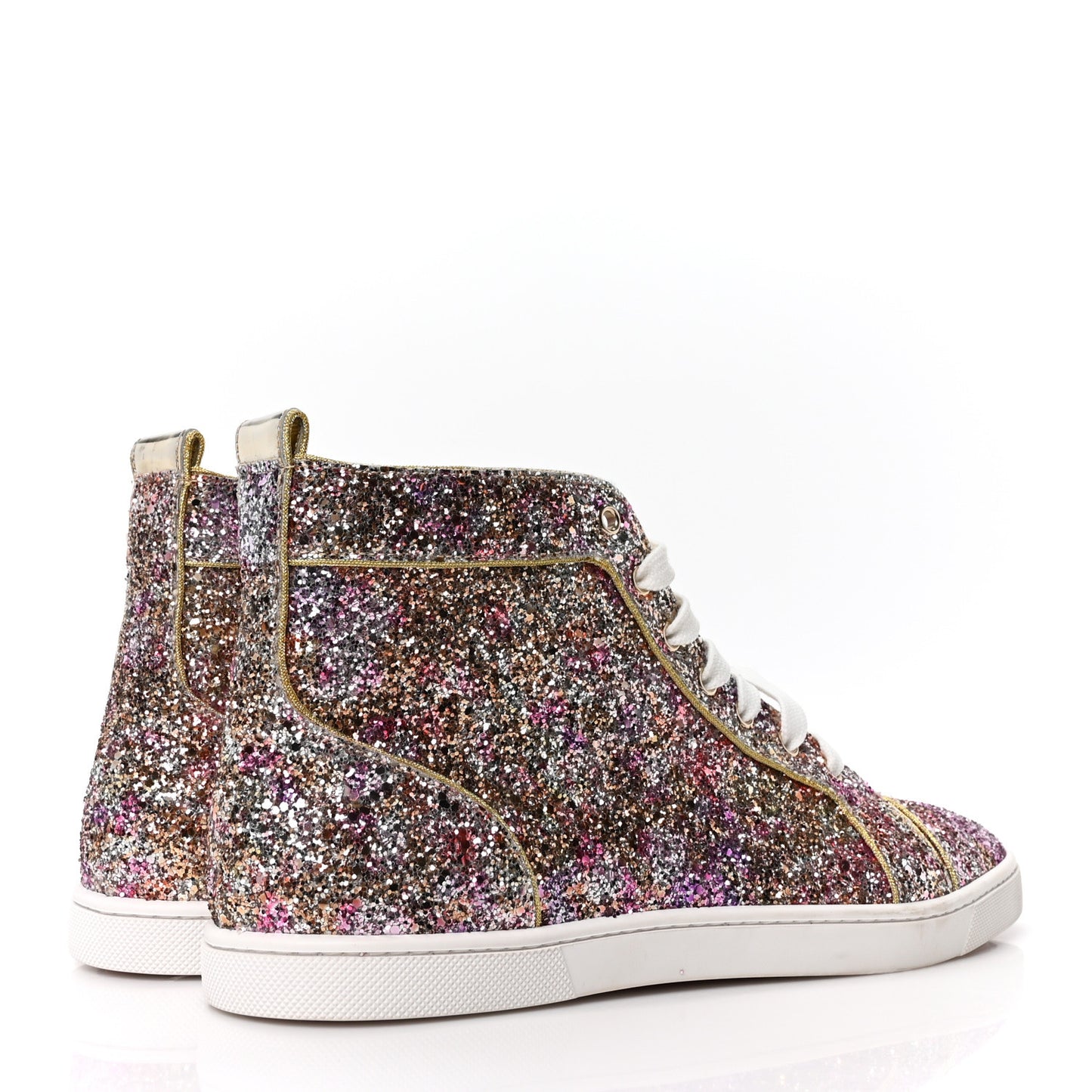Bip Bip Glitter Mens Disco Ball Flat Sneakers 42 Rosette