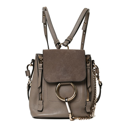 Chloe Suede Calfskin Mini Faye Backpack Motty Grey 1 of 13