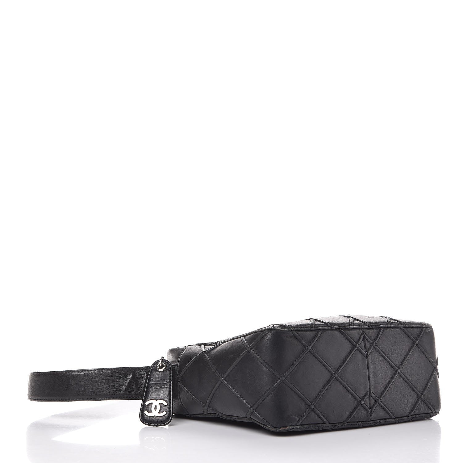 Chanel Lambskin Diamond Stitched Camera Case Black 4 of 12