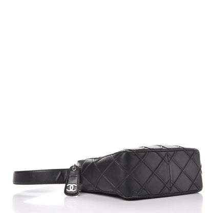 Chanel Lambskin Diamond Stitched Camera Case Black 4 of 12