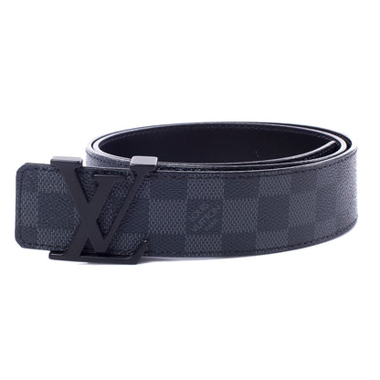 Louis Vuitton Damier Graphite LV Initiales Belt 85 34 1 of 5