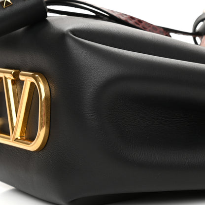 Valentino Garavani Vitello Ayers VLogo Bucket Bag Black 8 of 8