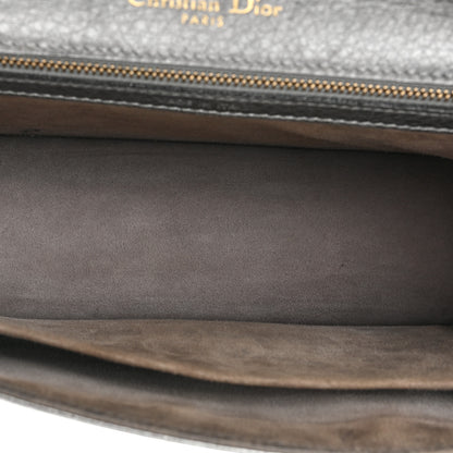 Christian Dior Metallic Grained Calfskin Medium Diorama Flap Bag Steel 5 of 15