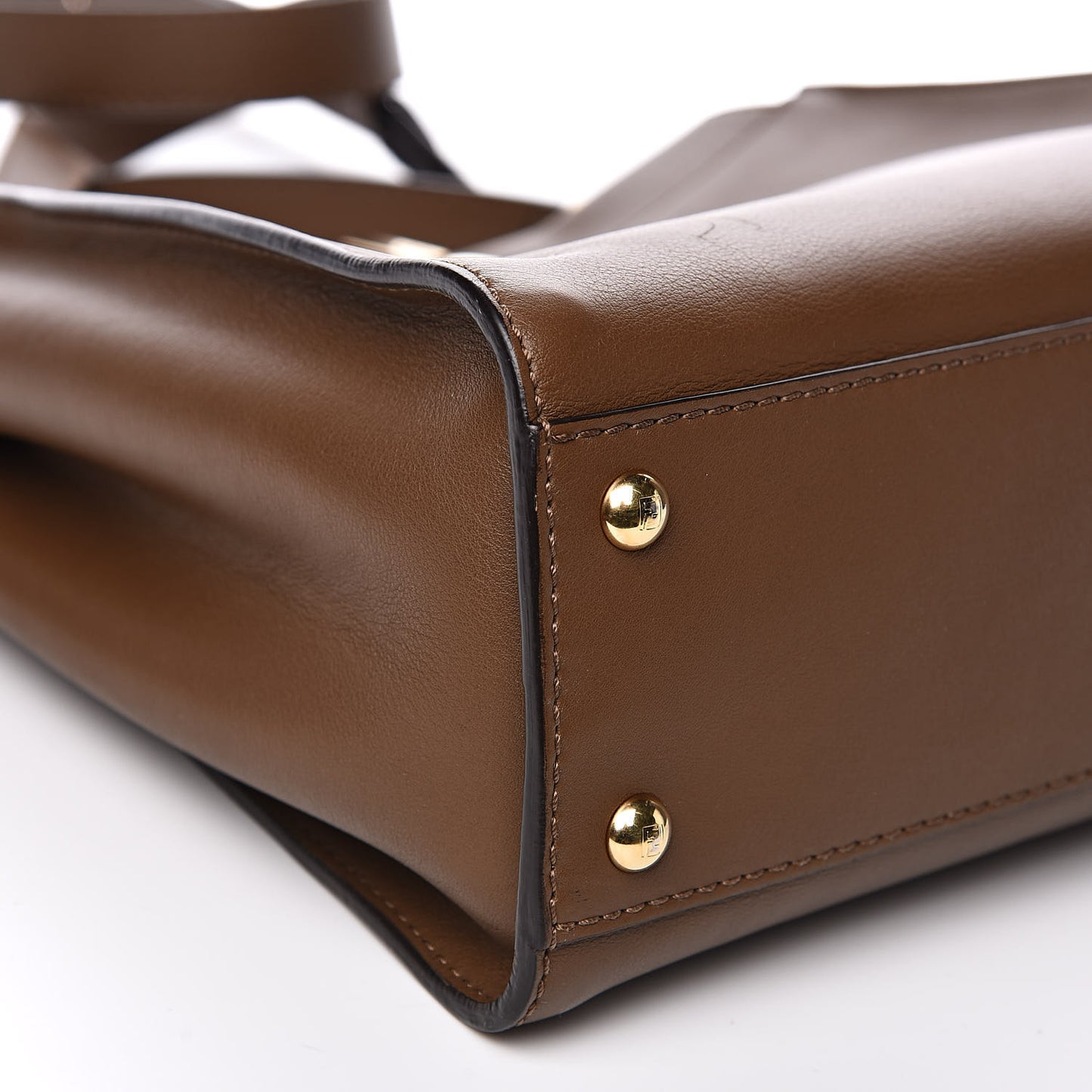 Vitello Seta Fabric Jacquard Pequin Medium Peekaboo Iconic Satchel Foresta Tobacco