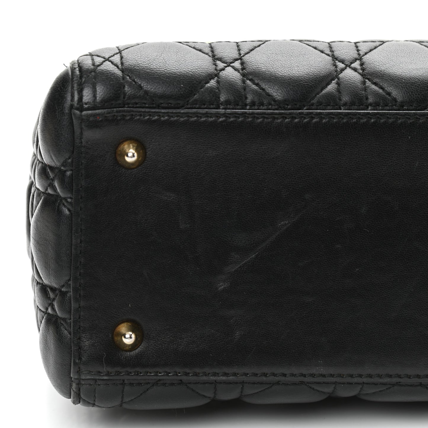Lambskin Cannage Medium Lady Dior Black
