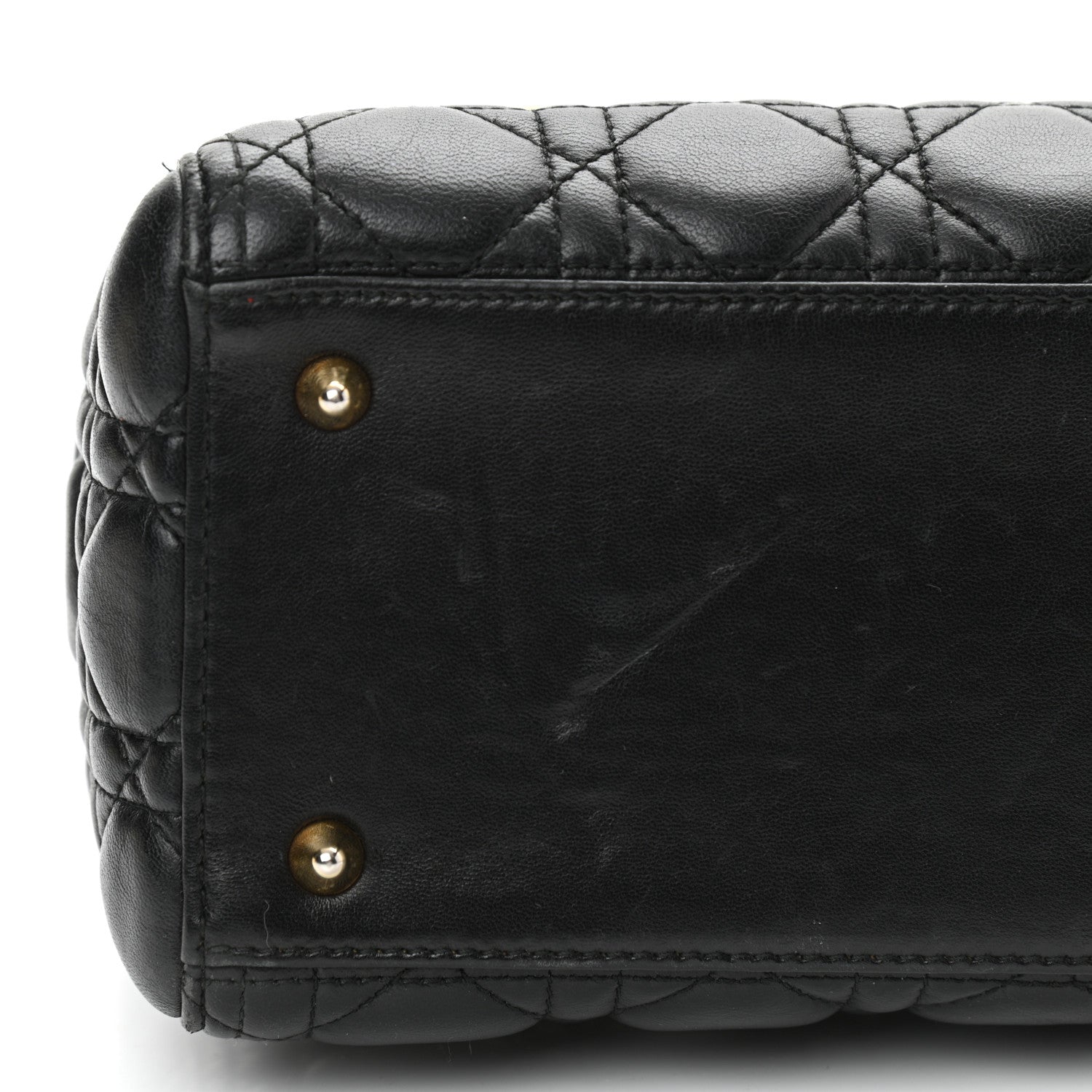 Christian Dior Lambskin Cannage Medium Lady Dior Black 11 of 11