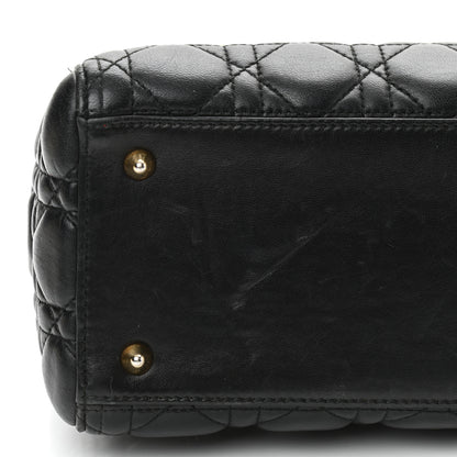 Christian Dior Lambskin Cannage Medium Lady Dior Black 11 of 11