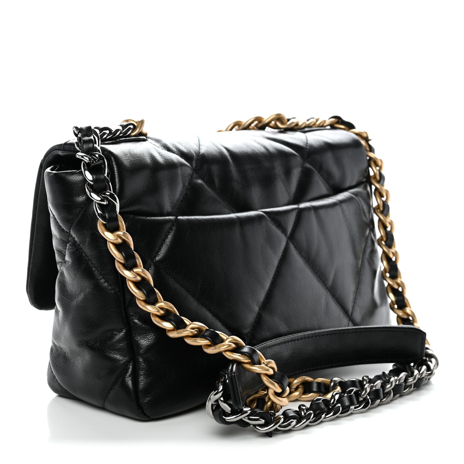 Chanel Goatskin Quilted Medium Chanel 19 Flap Black 3 of 10