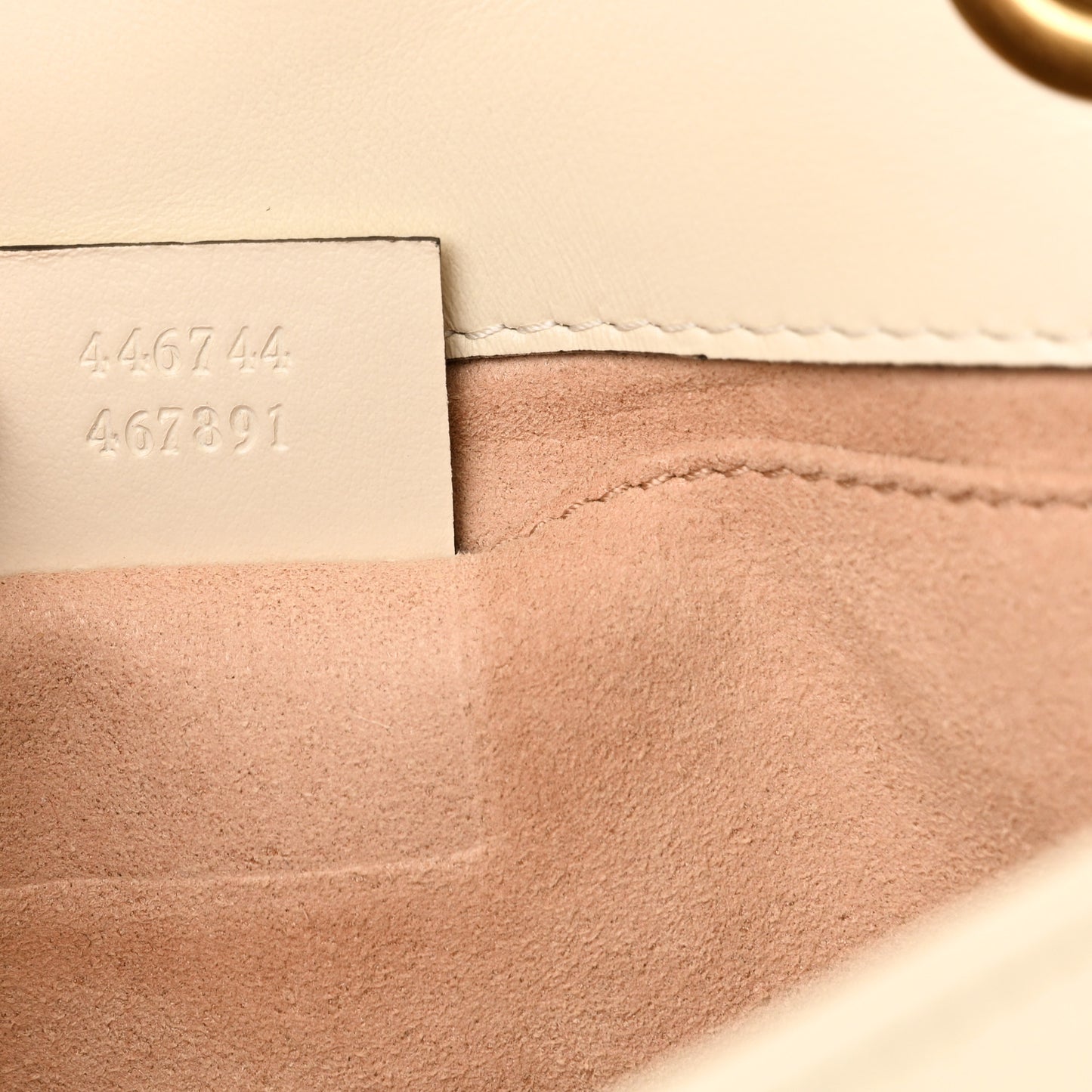 Calfskin Matelasse Mini GG Marmont Shoulder Bag White