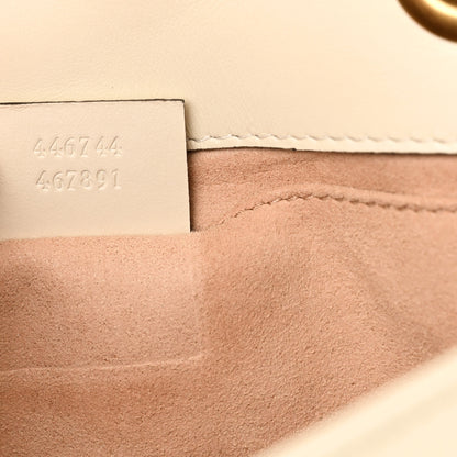 Gucci Calfskin Matelasse Mini GG Marmont Shoulder Bag White 6 of 9
