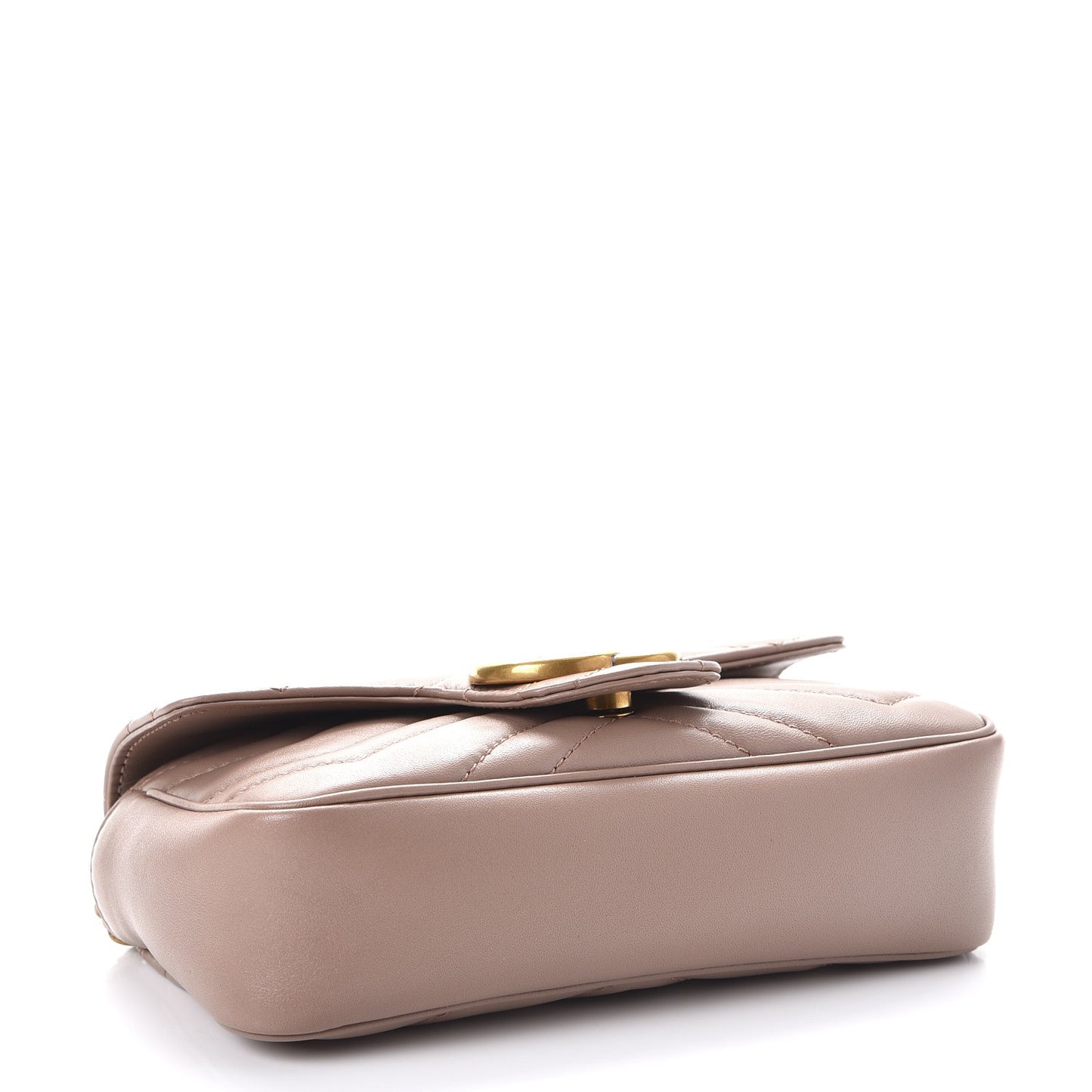 Calfskin Matelasse Super Mini GG Marmont Shoulder Bag Porcelain Rose