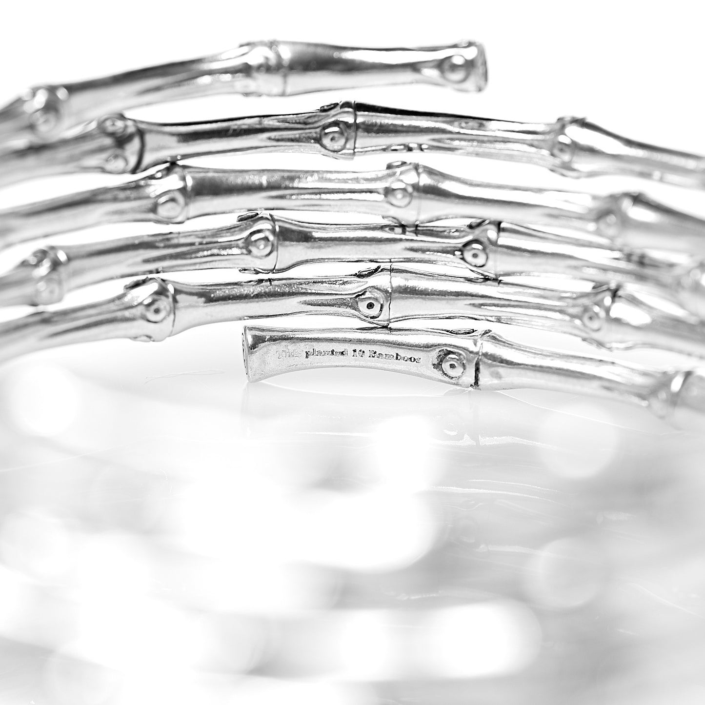 Sterling Silver Bamboo Coil Bracelet