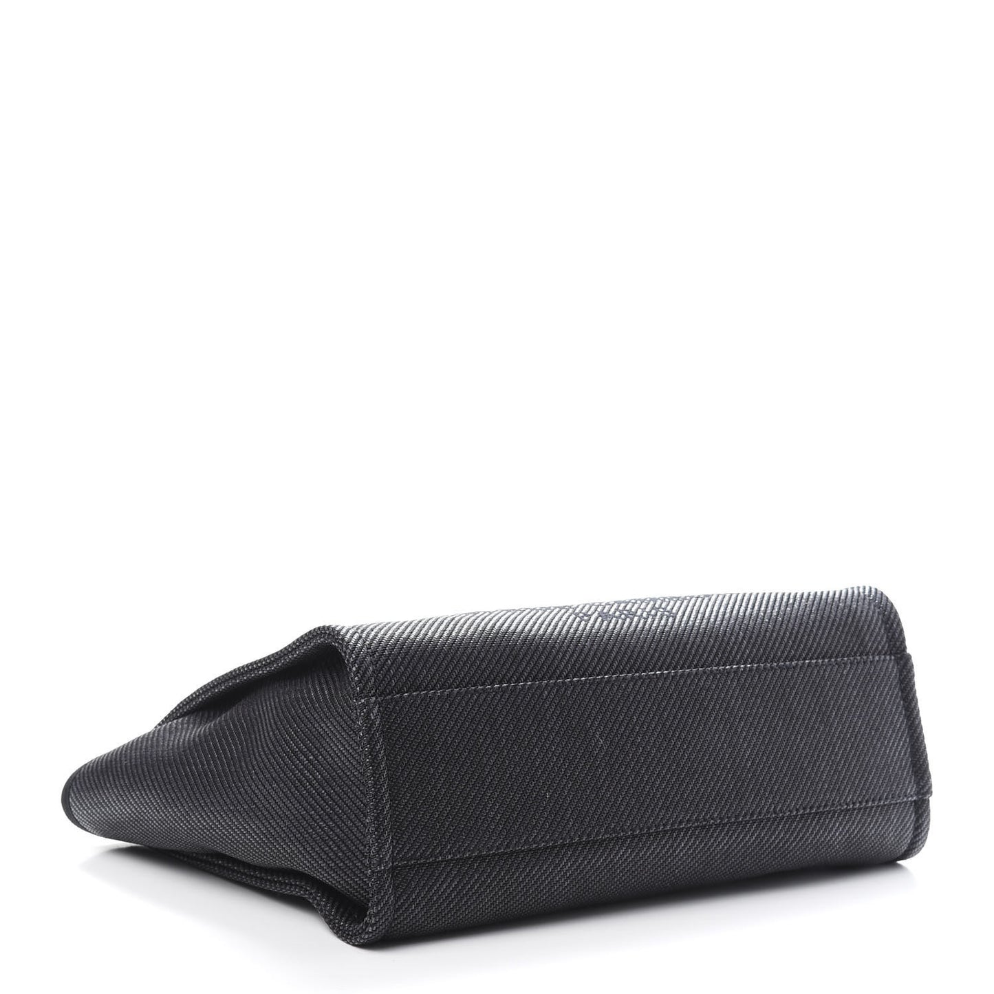 Mixed Fibers Calfskin Small Deauville Tote Black
