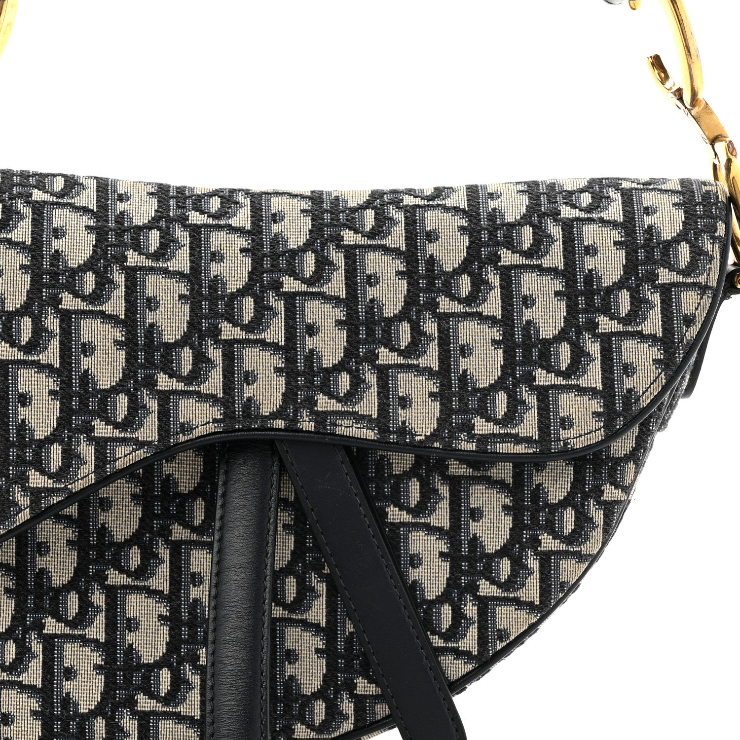 Christian Dior Oblique Saddle Bag Blue 8 of 13