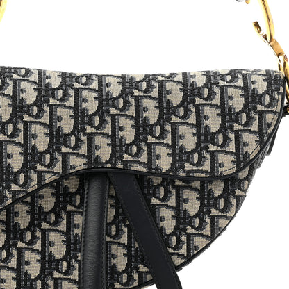 Christian Dior Oblique Saddle Bag Blue 8 of 13