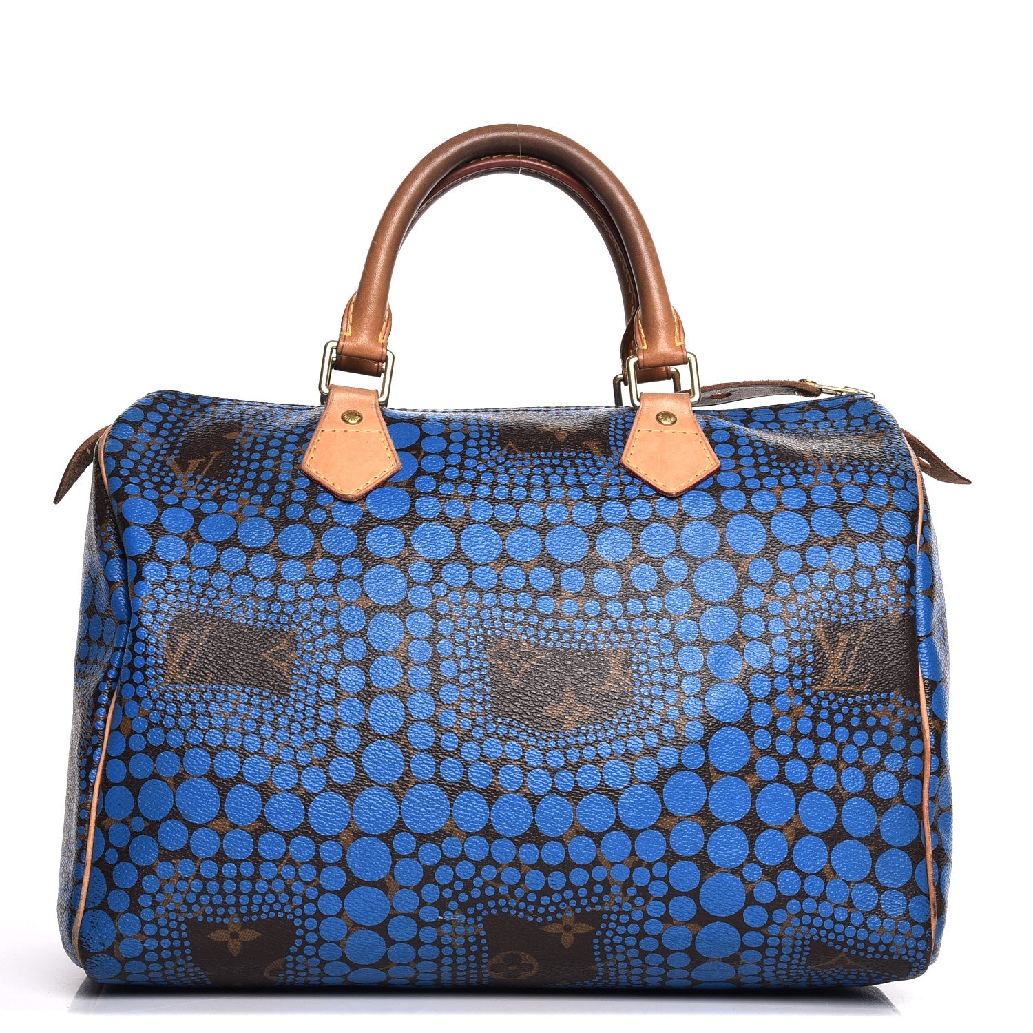 Louis Vuitton Monogram Kusama Town Speedy 30 Blue 1 of 15