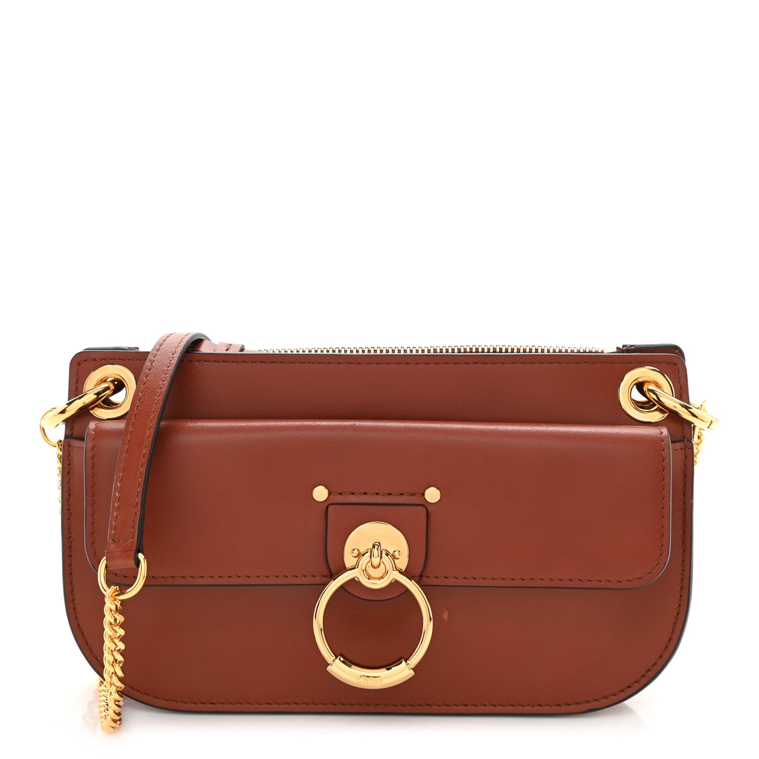 Chloe Calfskin Tess Mini Crossbody Bag Sepia Brown 1 of 9