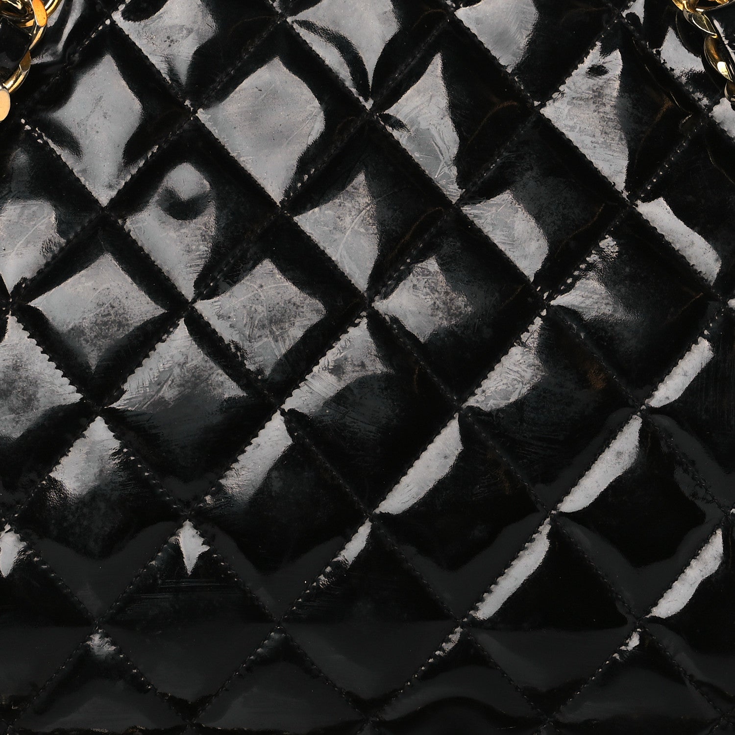 Chanel Patent Quilted Tote Black 7 of 12