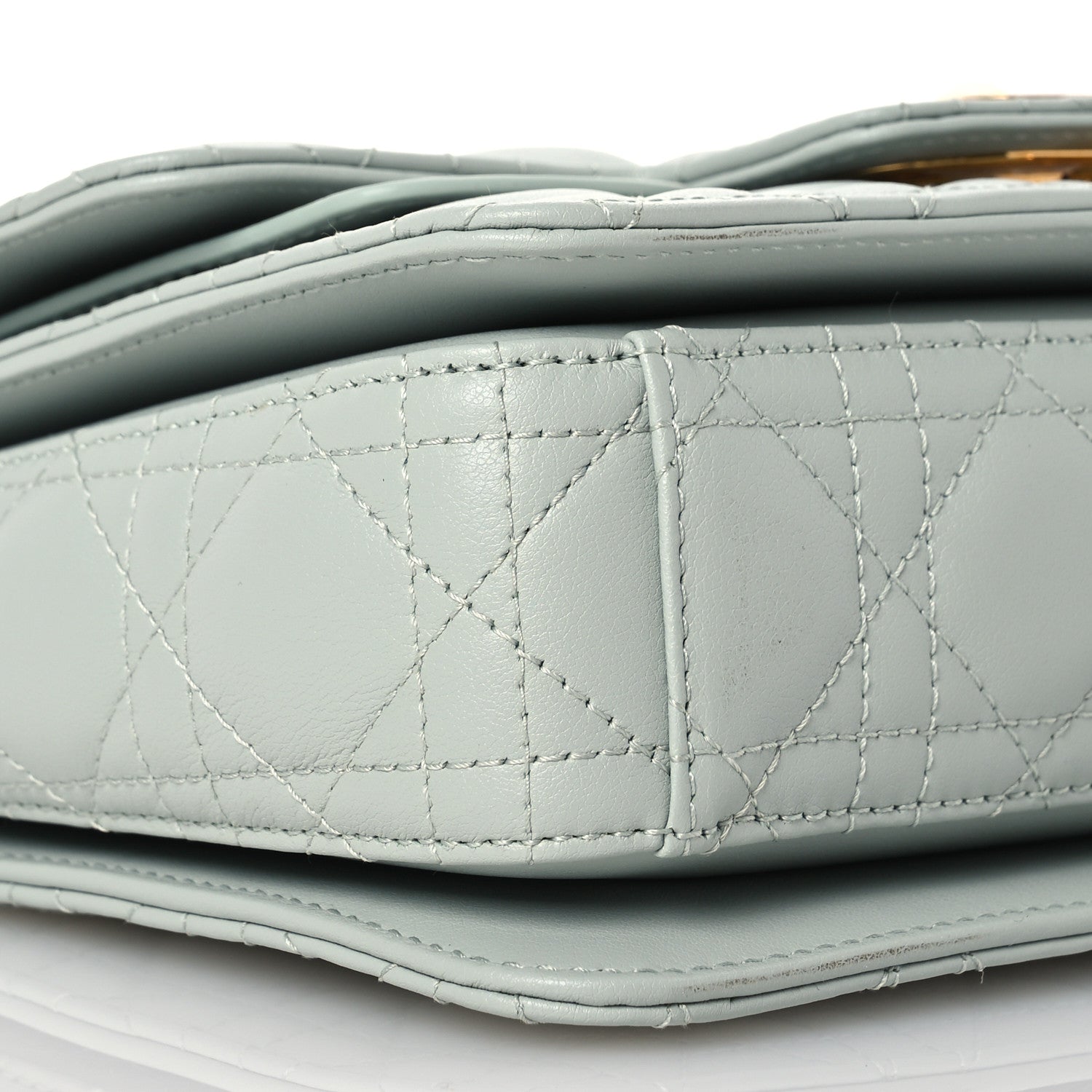 Christian Dior Lambskin Cannage Small Jolie Top Handle Bag Pistachio 9 of 11