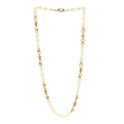 Chanel Pearl CC Long Necklace Gold 3 of 7