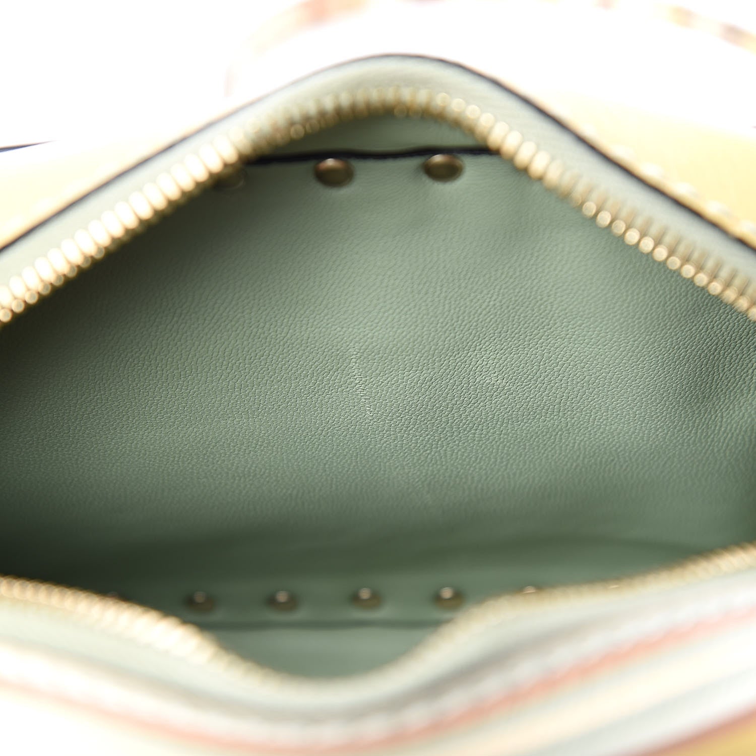 Valentino Garavani Vitello Native Couture 1975 Rockstud Camera Crossbody Bag Green Multicolor 7 of 10