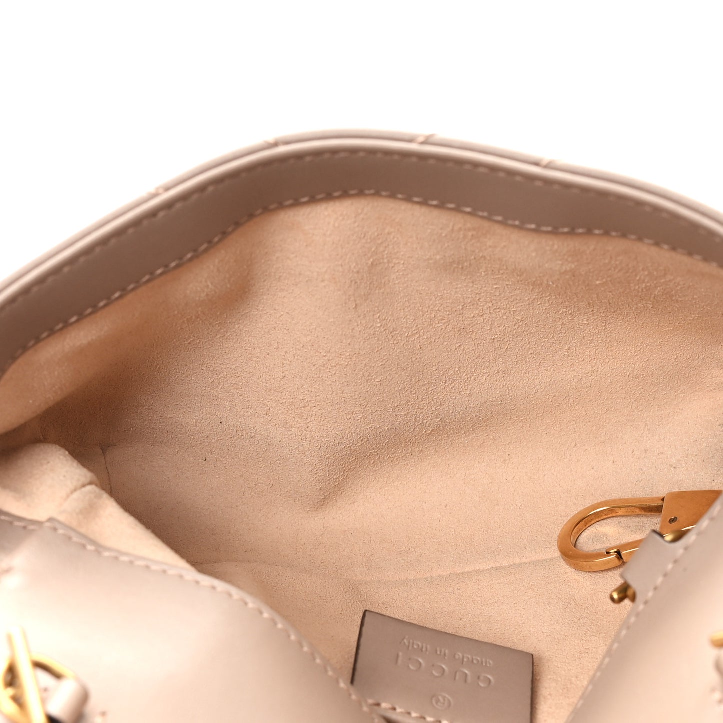 Calfskin Matelasse Super Mini GG Marmont Shoulder Bag Porcelain Rose