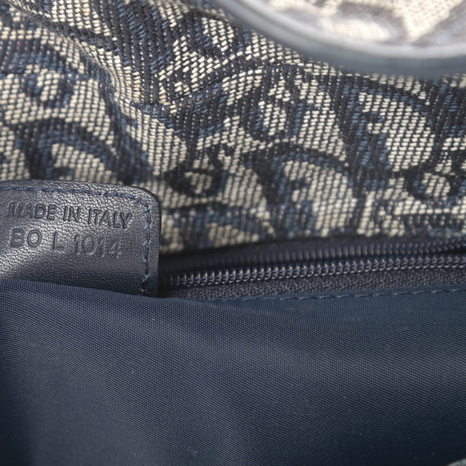Christian Dior Monogram Charm Shoulder Bag Navy 7 of 13