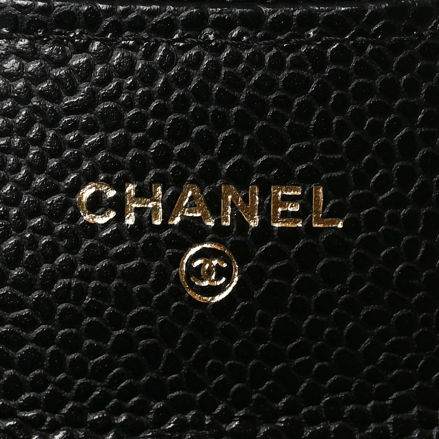 Caviar Quilted Flap Card Holder Wallet Black