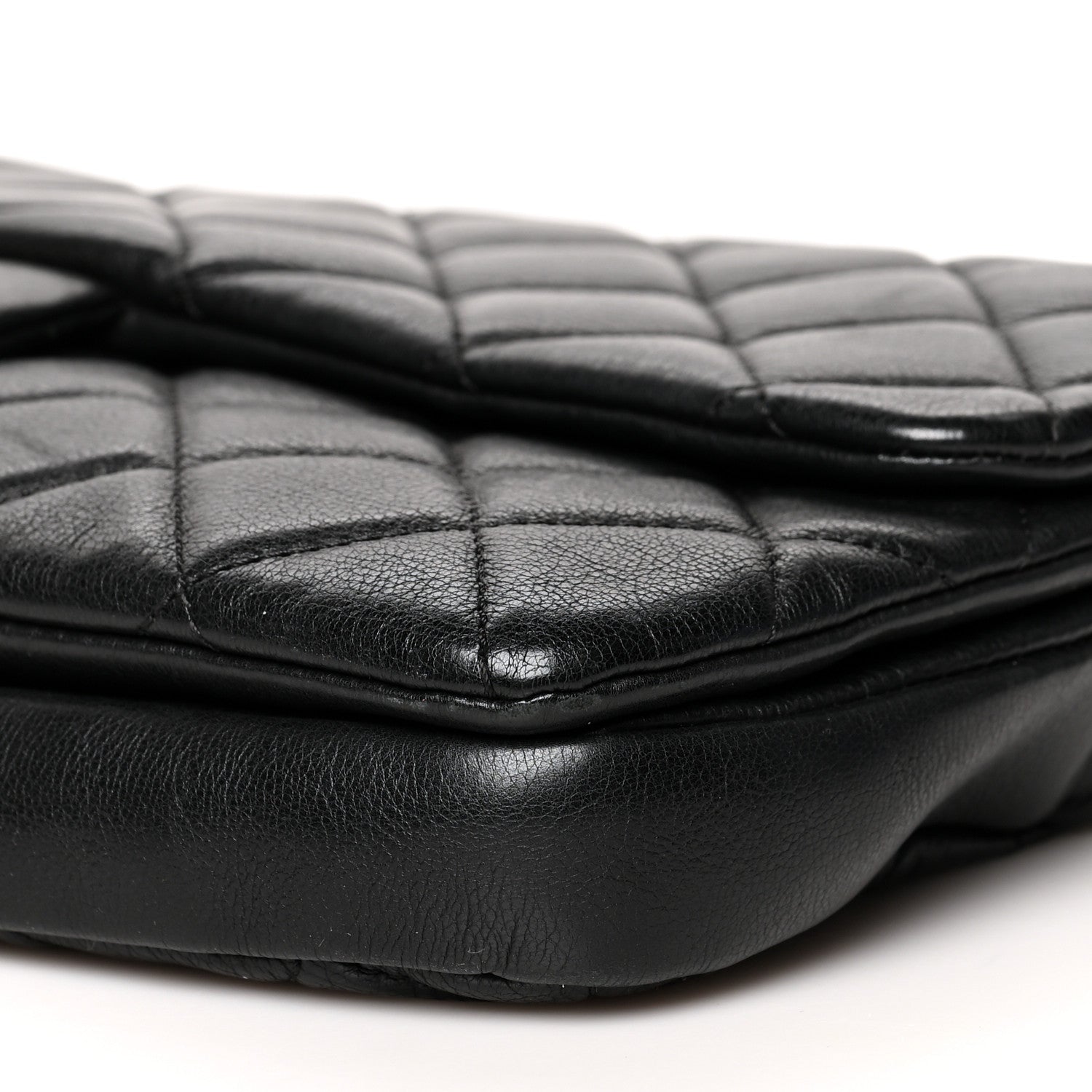 Chanel Calfskin Quilted Medium CC Crown Flap Black 10 of 12
