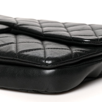 Chanel Calfskin Quilted Medium CC Crown Flap Black 10 of 12