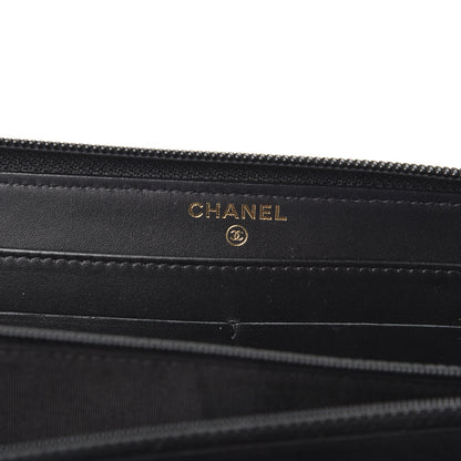 Chanel Caviar Large Timeless CC Zip Around Wallet Black 9 of 11