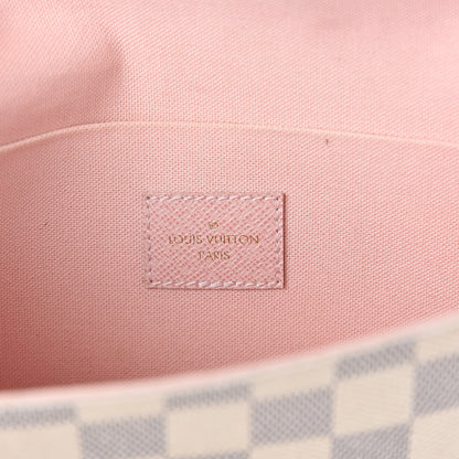 Louis Vuitton Damier Azur Pochette Felicie Chain Wallet Rose Ballerine 7 of 10