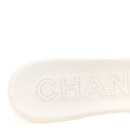Chanel Crochet CC Mules Sandals 39 White 8 of 10