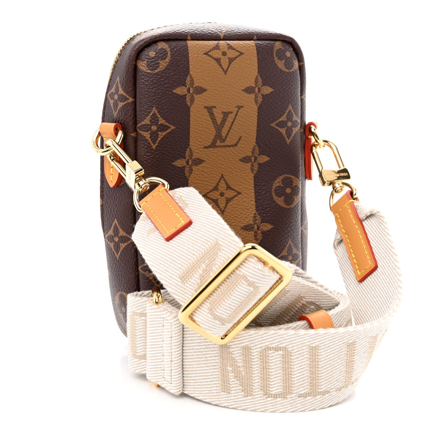 X NIGO Reverse Monogram Flat Double Phone Pouch
