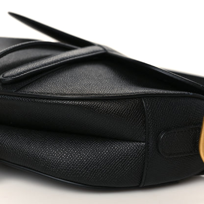 Christian Dior Grained Calfskin Saddle Bag Black 8 of 8