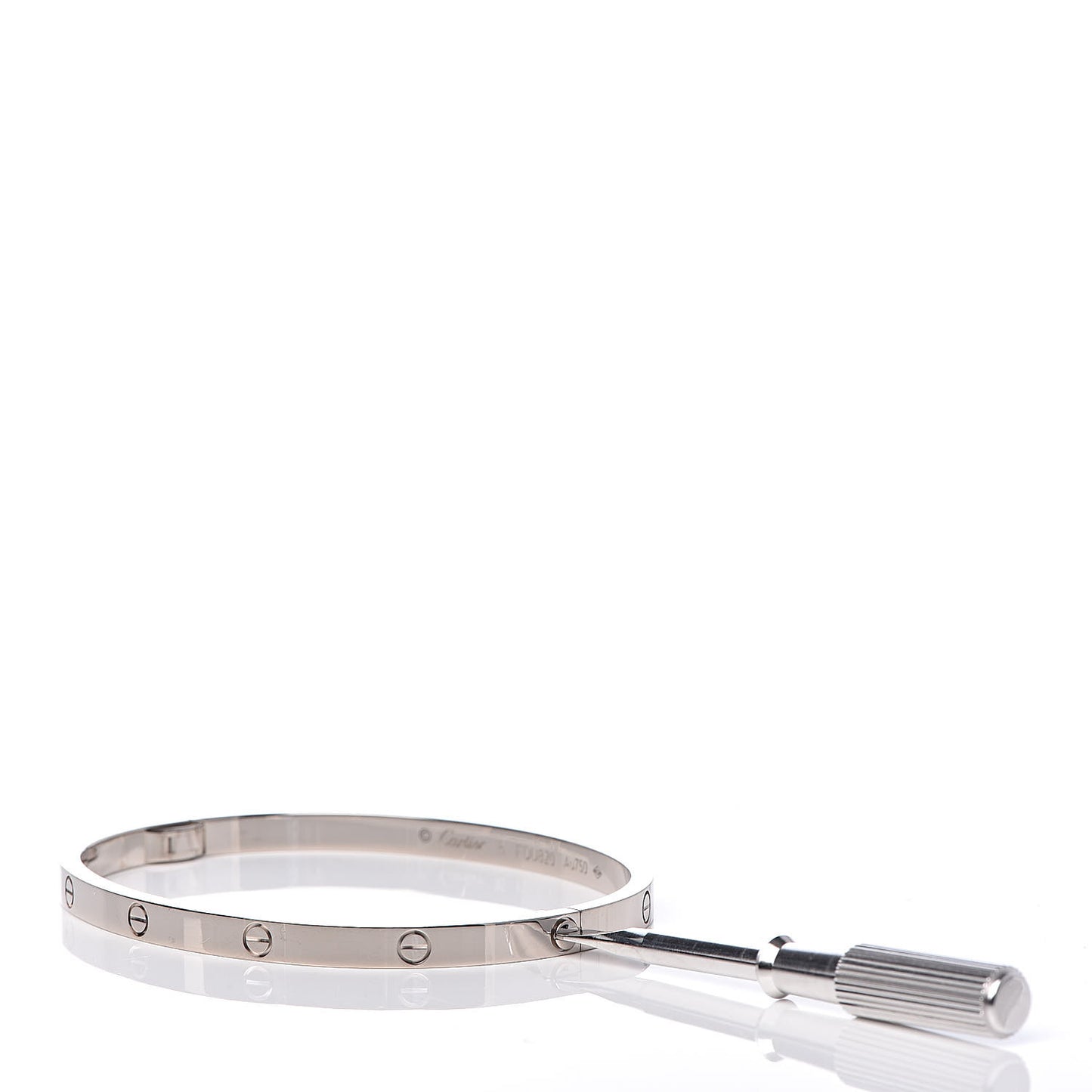 18K White Gold Small LOVE Bracelet 16