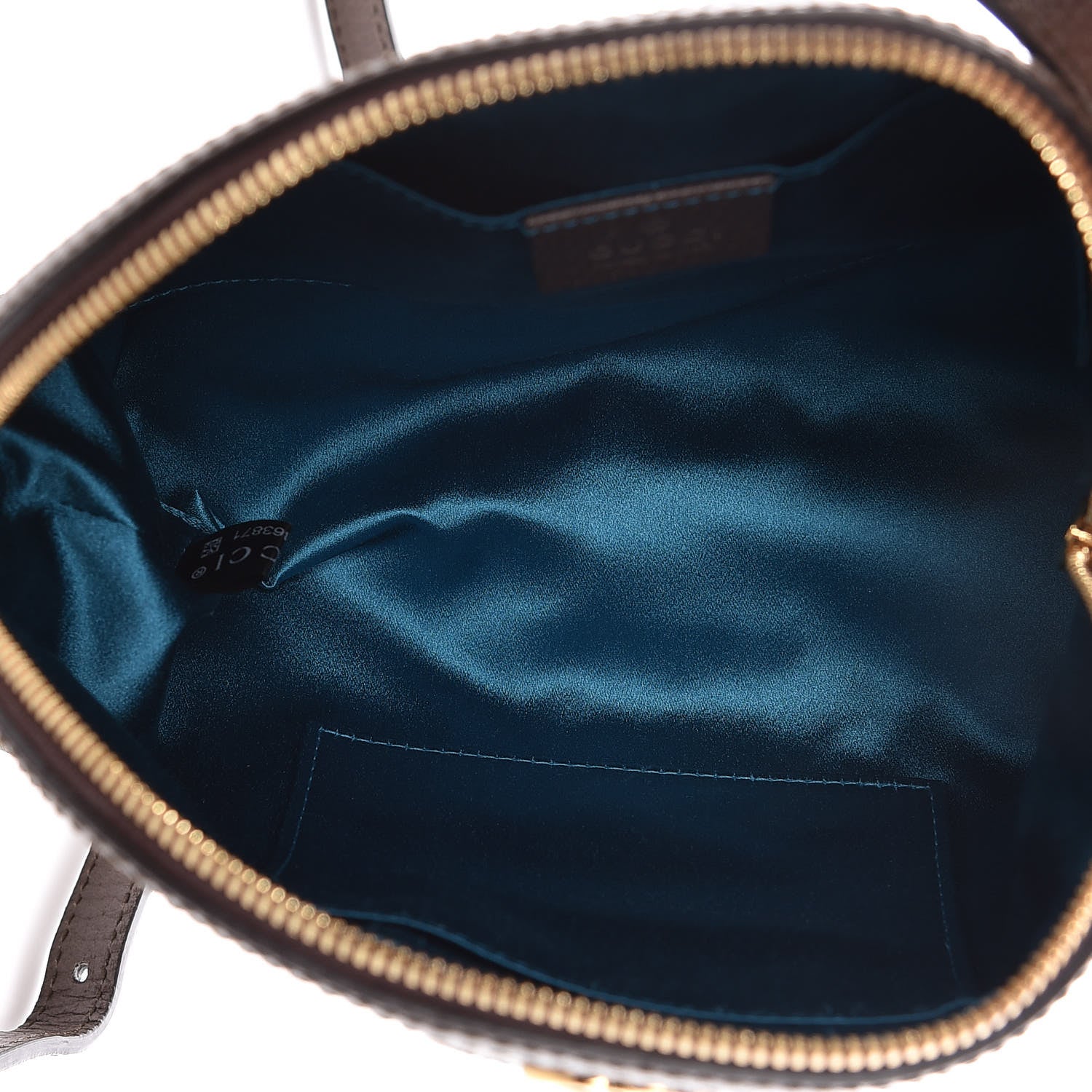 Gucci GG Supreme Monogram Textured Dollar Calfskin Web Small Ophidia Dome Shoulder Bag Beige Ebony New Acero 5 of 11