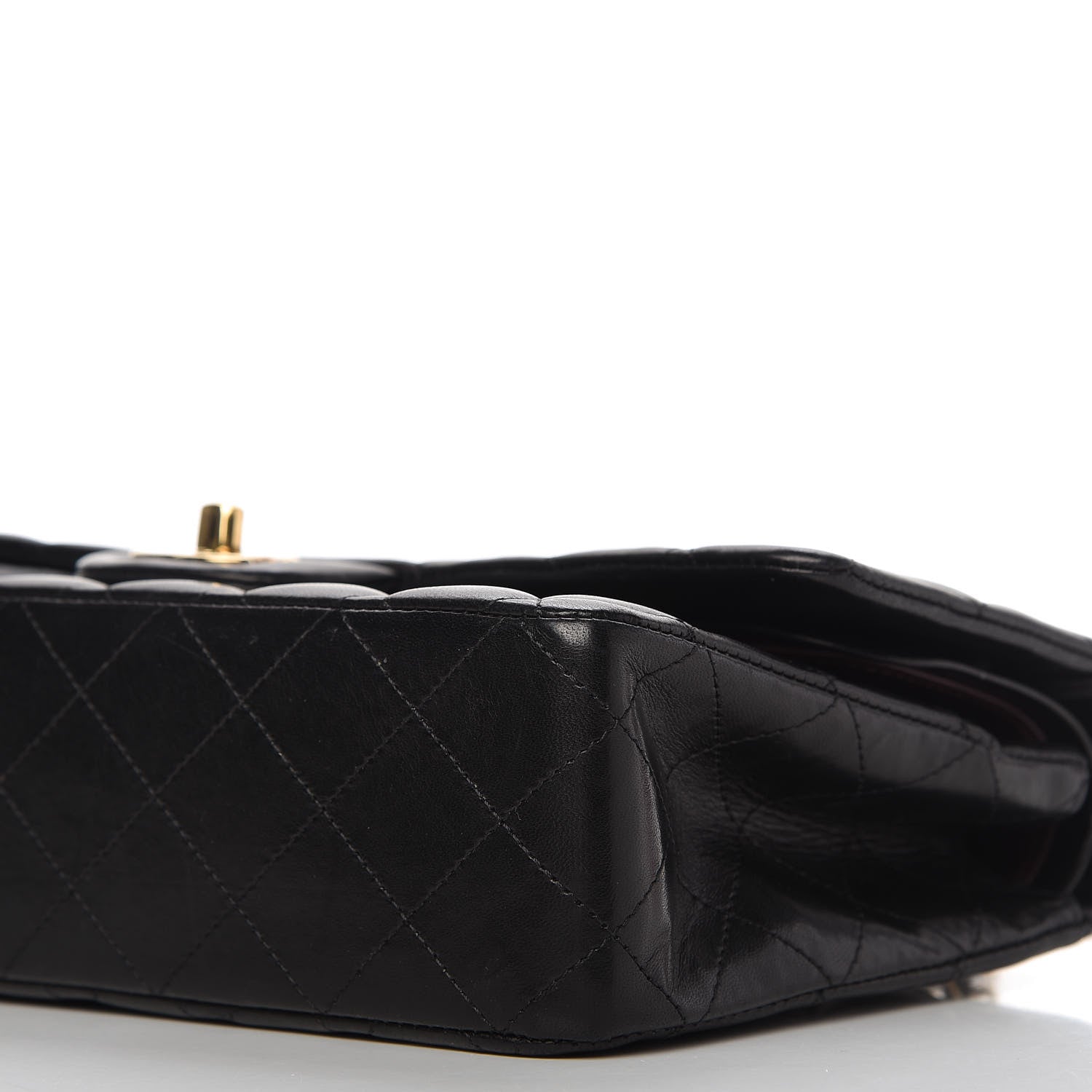 Chanel Lambskin Quilted Medium Double Flap Black 11 of 19