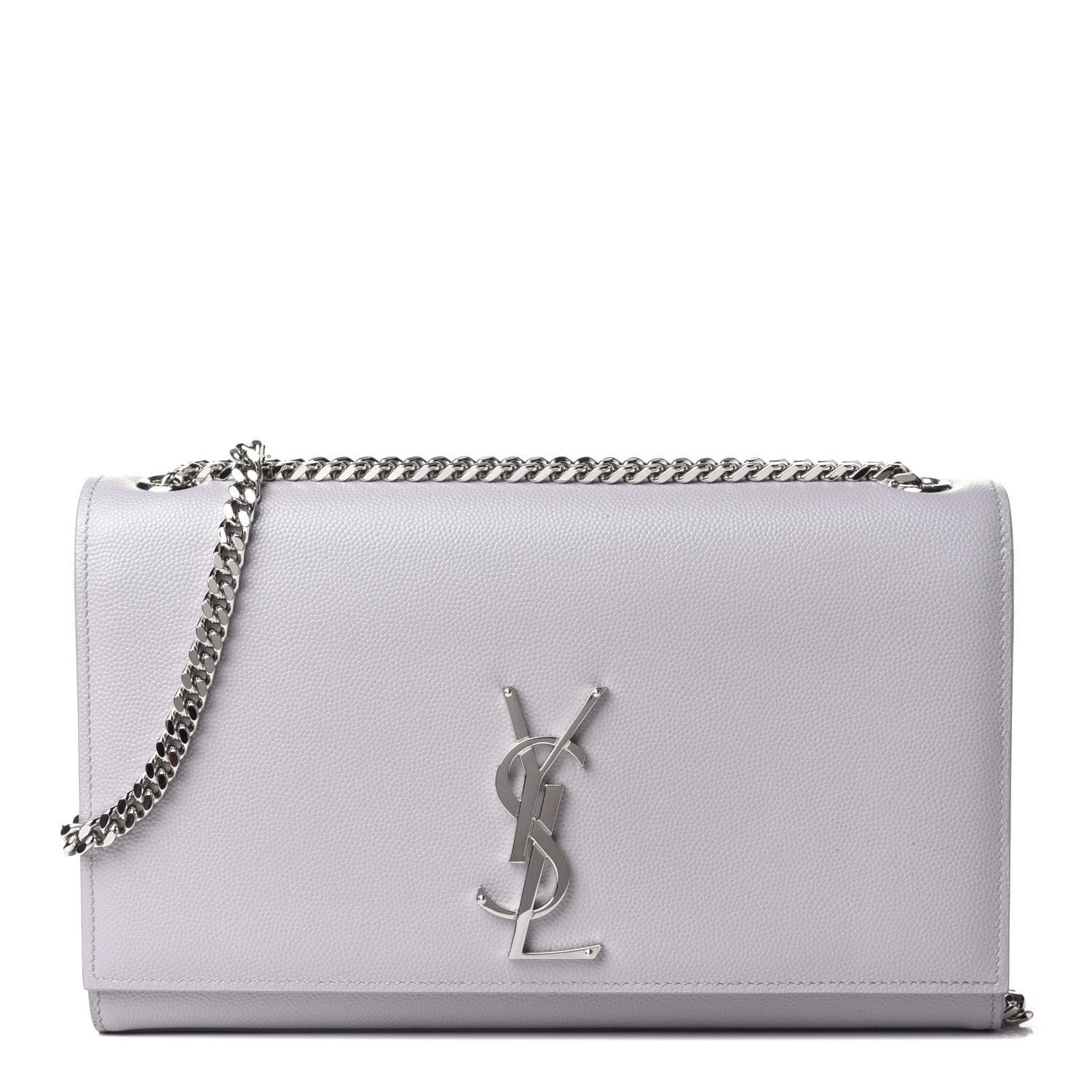 Saint Laurent Grain De Poudre Medium Classic Monogram Kate Satchel Souris 1 of 3