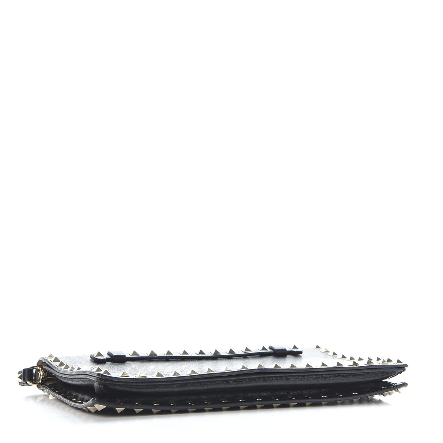 Nappa Rockstud Wristlet Clutch Black