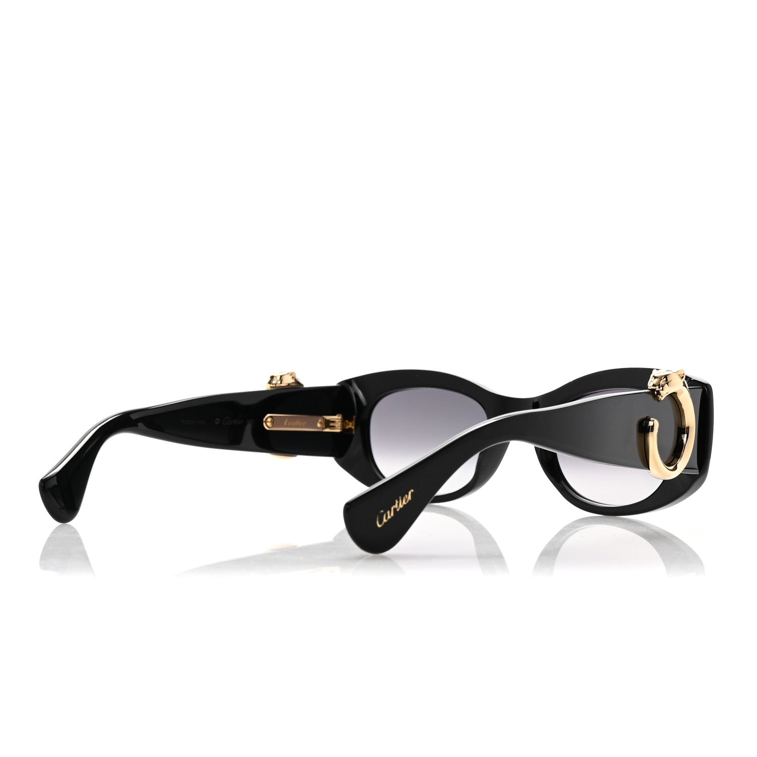 Cartier Acetate Panthere C-Logo Sunglasses CT0472S Black 4 of 7