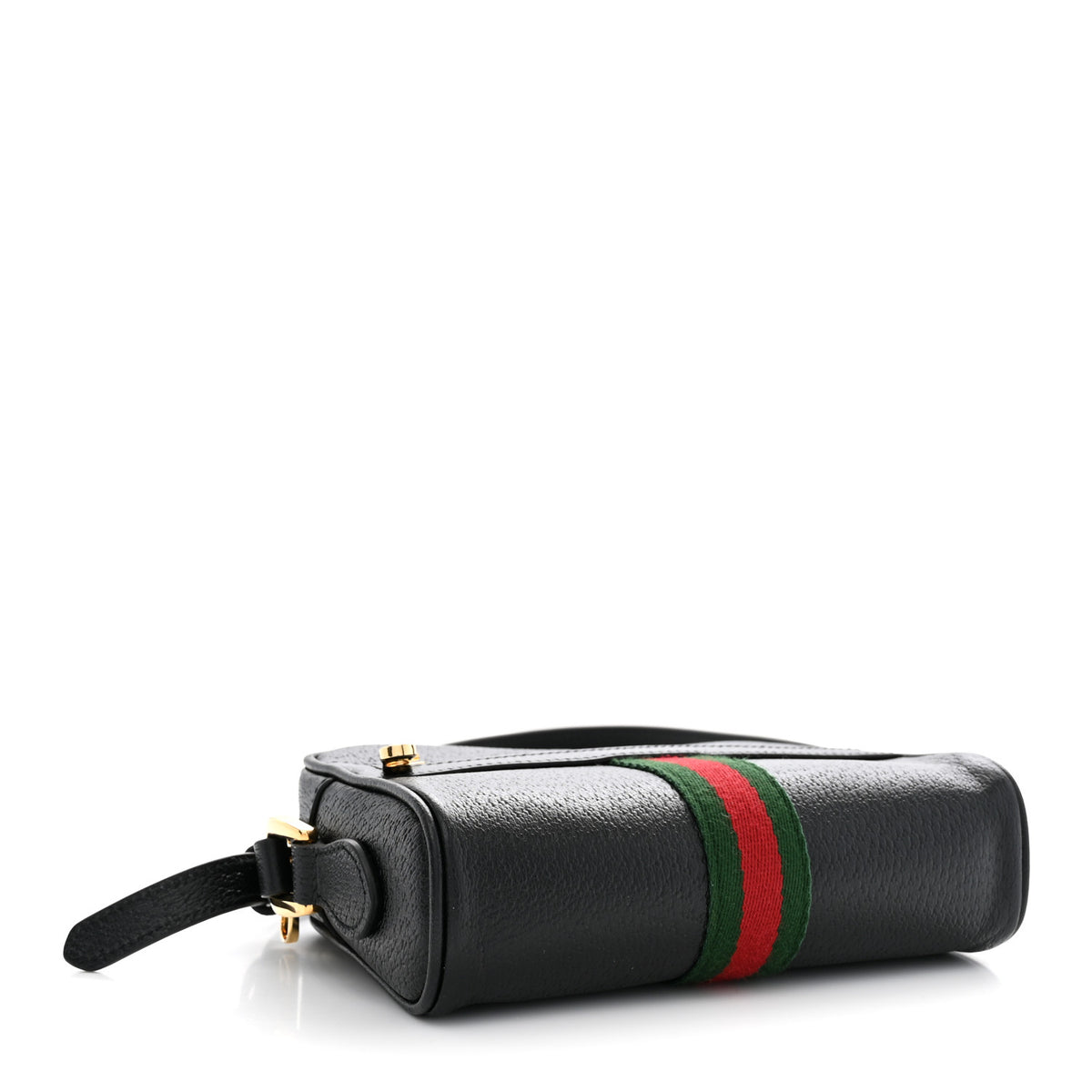 Calfskin Web Mini Ophidia Shoulder Bag Black
