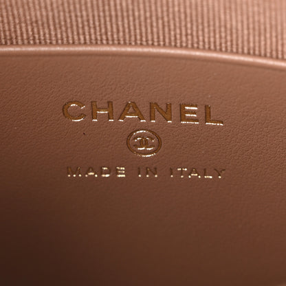 Chanel Caviar Quilted Barrel Clutch With Chain Brown 6 of 11