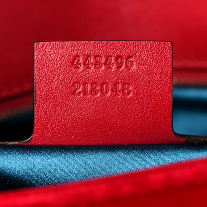 Gucci Velvet Matelasse Medium GG Marmont Shoulder Bag Hibiscus Red 7 of 16